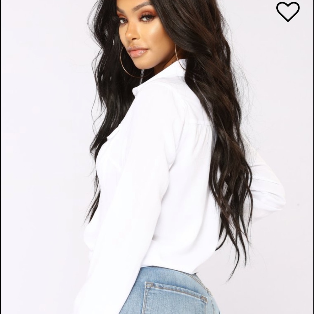 Work hard blouse from fashion nova